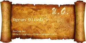 Ugron Olivér névjegykártya